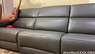 Hey, watch this white boy pound that hot brunette's bubble butt in lingerie behind the scenes 😏