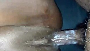 My friend’s tiny black butt loves cock and creampie though
