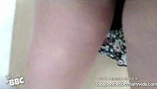 After Washing Dishes, She Relaxes on the Couch