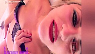 Katrine Sofia performs siririca and shows off excitedly in front of the camera!