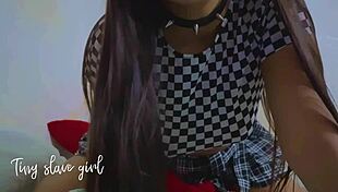 I am a young nympho using my dildo to give myself pleasure