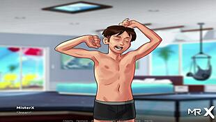 Teen Anime Girl Reveals Big Ass in Summertime Saga Drawing