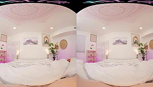 vrallure girl shaving her pussy clean with toys for masturbation pov