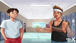 Teen Anime Girl Reveals Big Ass in Summertime Saga Drawing