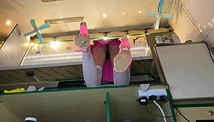 sexy virgin spreads legs serving customers outdoors