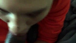 Jazz performs blowjob action