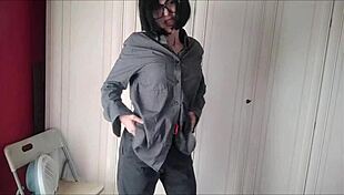 Chantal Channel Does a Really Hot Strip Tease, Ripping Clothes Off Her Big Ass