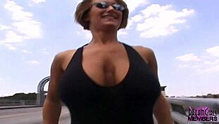 Hey, mindy flashes her huge tits in risky public outdoor spots, tanned and nude for all to see.