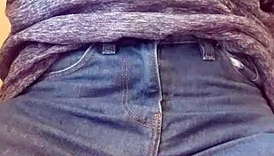 gaste85 peeing in his pants right in the kitchen.