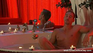 mature amateur guys get an arousing gay fingering and massage session together