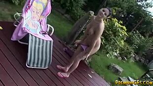 I's naughty Daisy showin' my natural tits outdoor