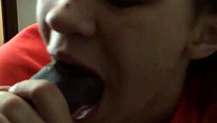 Jazz performs blowjob action