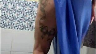 feeling the rhythm while stroking to big tits milf