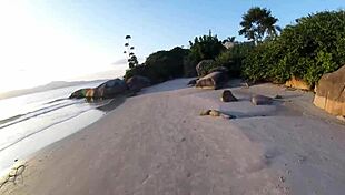 Shibari bondage on public beach with lordshibarifloripa, featuring ripped clothes, natural big tits, and voyeur fetish