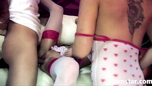 Hot strippers danielle derek and isabel ice ride hard in threesome 😈