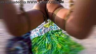 Shibari bondage on public beach with lordshibarifloripa, featuring ripped clothes, natural big tits, and voyeur fetish