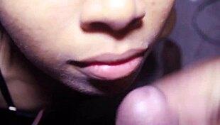 mexicana linda recibe descarga de leche en toda su carita