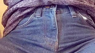 gaste85 peeing in his pants right in the kitchen.