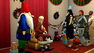 Sims 4 Parody: Miracle on 35th Street with Christmas Orgy. Handjobs and blowjobs in wild interracial action.