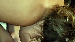 Girlfriend bent over for doggystyle and deepthroat, friend gives facial cumshot.