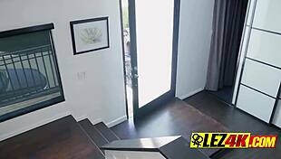 petite teen lesbian babes makayla cox and izzy bell explore oral pleasures