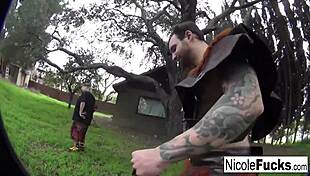 Hot Hunter Nicole Aniston snags a minotaur and drains his balls dry! 😈