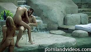 Skinny Teens Share Big Cock Outdoors