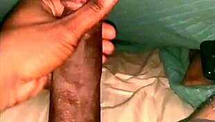 Early morning passion with a massive ebony shaft