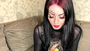 charming dominatrix spits deliciously