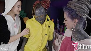 Double Femdom Tranny Anal Fisting Pegging