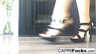 Capri Masturbates In High Heels