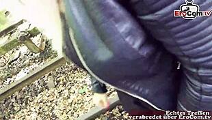 Watch this blonde get picked up for outdoor pov fun.