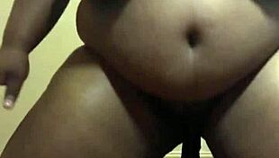 Intriguing ebony amateur Shaylanasty poses with big ass and toys.