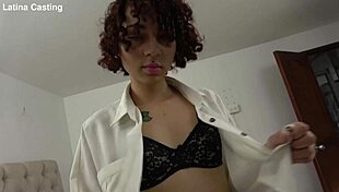 Thick tattooed Latina slut creamed in close POV