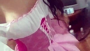 Paloma Veiga fulfills her shemale desires in interracial solo