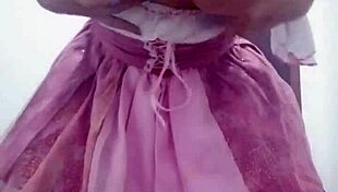 Paloma Veiga fulfills her shemale desires in interracial solo