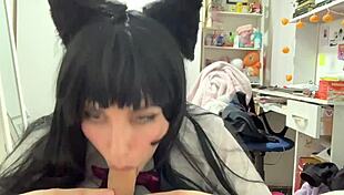 Does Komi-san love sucking and fucking her boyfriend in cosplay?