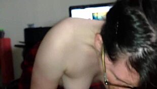 Lonely Craigslist Brunette With Glasses Pleasing Her Husband