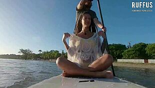 Ana Rothbard Masturbates and Fucks on Paddleboard!