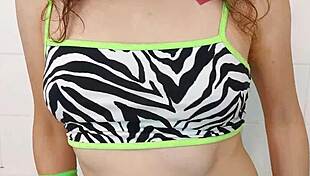 Young Latina Petite Girl With Small Tits Cumming Through Panties In Shower