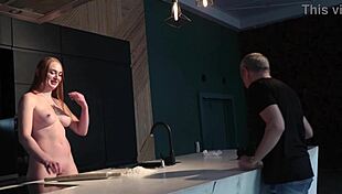 Blonde Housewife Filmed Naked In Flour Outdoors