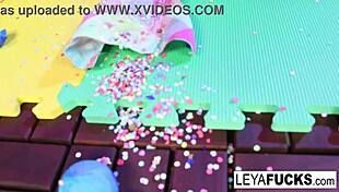 Leya Falcon Gets Initiated Into The Gang By Being Dped With 2 Avn Trophies