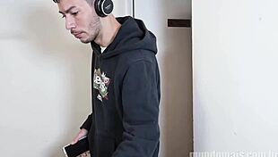 Guard Penetrates Office Boy With Huge Cock