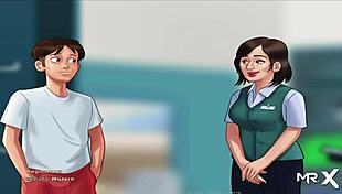 summertime saga - picked up a sex toy from the shop and used it 😏