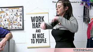 beautiful brunette milf shoplifter offered nasty deal
