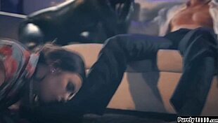 two submissive ladies pleasing their guy