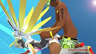 Mercy’s big ass shines in 3D cartoon porn.