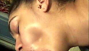 a latina in usa performs a blowjob