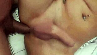 brunette shemale takes cock in ass