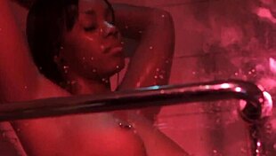 black models blazing with dancing and striptease, clothes ripping